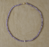 Laoli Tiny Diamond Amethyst Necklace with Diamond Pave Bead