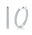 Anita Ko Classic Medium Diamond Luna Hoops