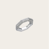 Ascher Thin Diamond Pave Duo Bubble Ring