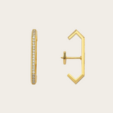 Ascher Diamond Pave Crescent Earrings