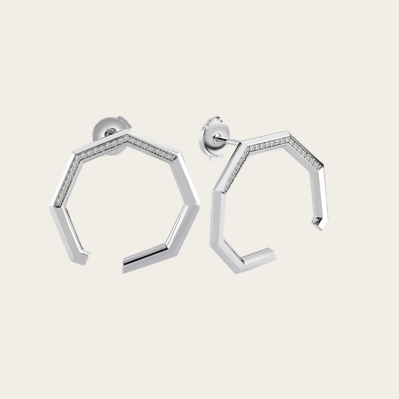 Ascher Diamond Pave Eclipse Earrings