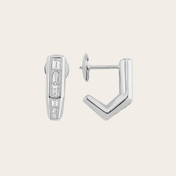 Ascher Diamond Baguette Bubble Callisto Earrings