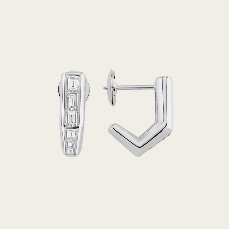 Ascher Diamond Baguette Bubble Callisto Earrings