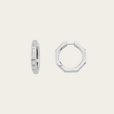 Ascher X Large Diamond Baguette Bubble Hoops
