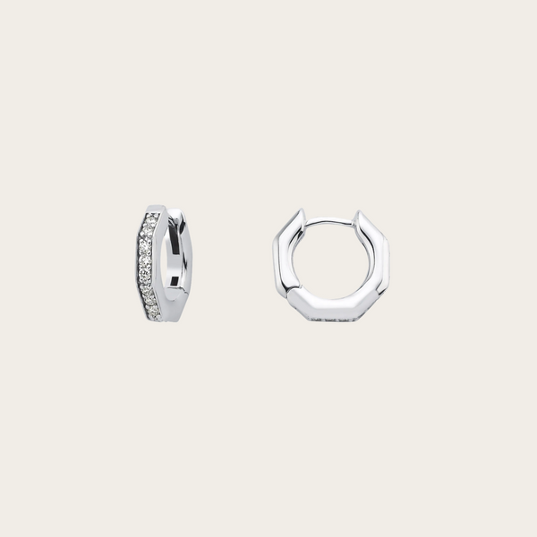 Ascher Small Diamond Pave Bubble Hoops