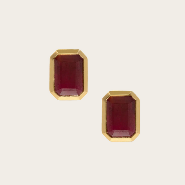 Azlee Rich Medium Ruby Studs