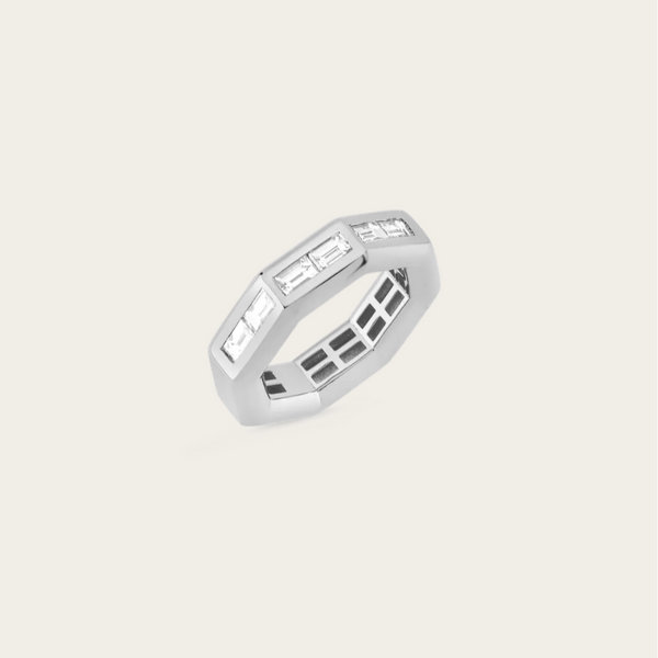 Ascher Diamond Baguette Bubble Ring