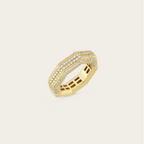 Ascher Diamond Pave Duo Bubble Ring