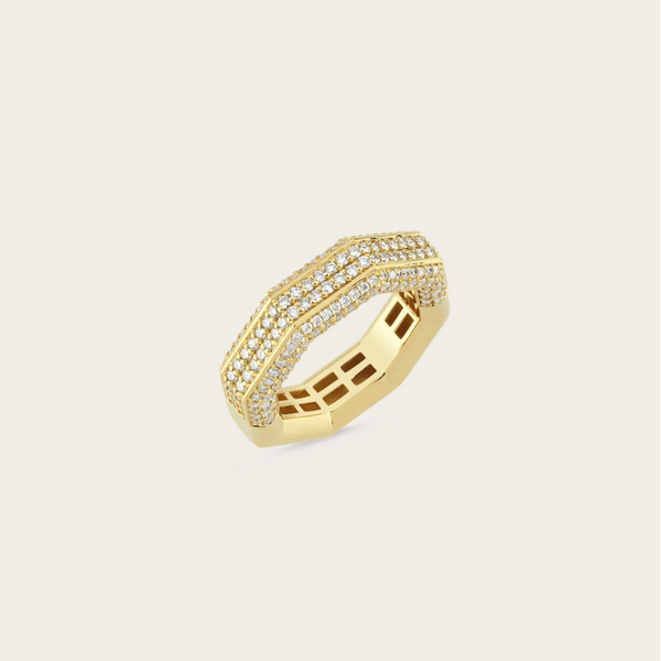Ascher Diamond Pave Duo Bubble Ring