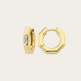 Ascher Small Diamond Baguette Bubble Hoops