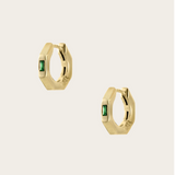 Ascher  Small Emerald  Bubble Hoops