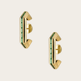Ascher Emerald Bubble Crescent Earrings