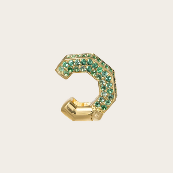 Ascher Emerald  Bubble Ear Cuff