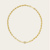 Ascher Bubble Chain Necklace with Diamond Closure