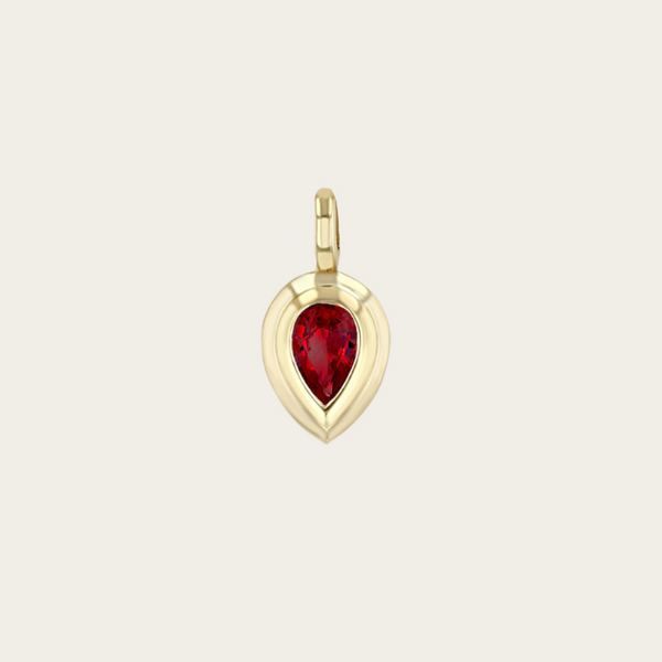 Zoe Chicco Ruby Pear Cut Charm