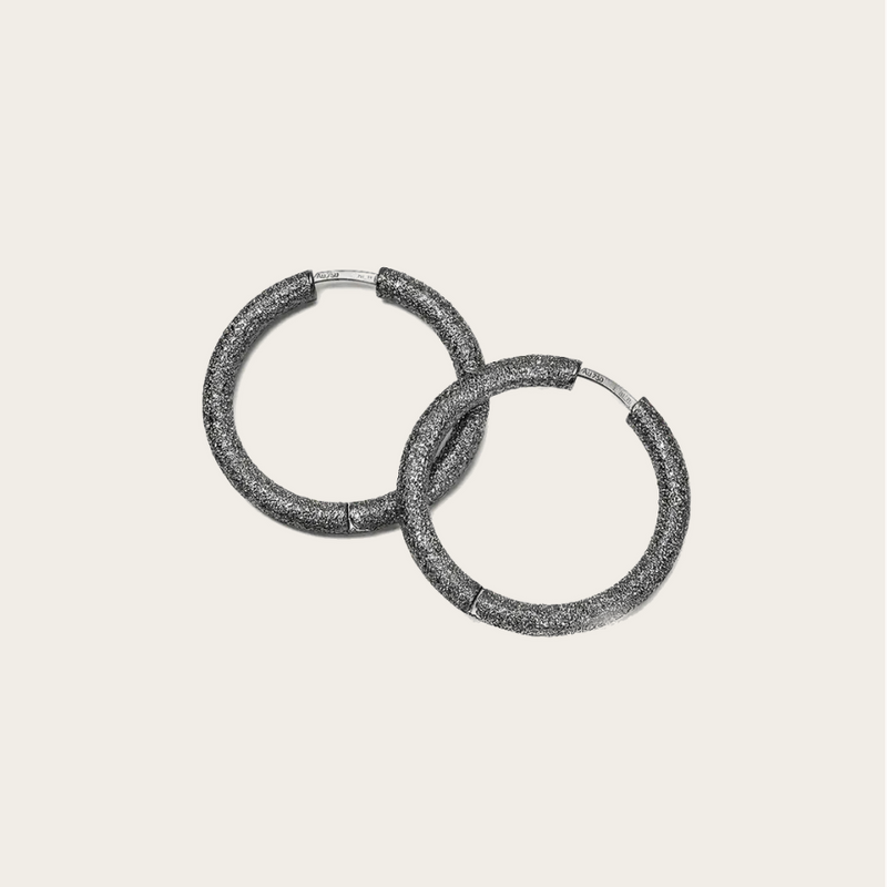 Carolina Bucci Small Thick Round Hoops Florentine Finish