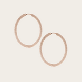 Carolina Bucci Large Thick Oval Hoops Florentine Finish