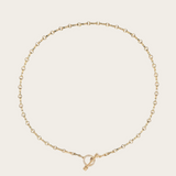 Azlee 16" Small Motif Double Link Pave Toggle Chain