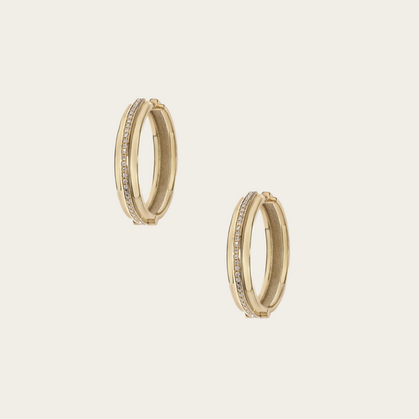 Azlee Staircase 3-Tier Diamond Hoops