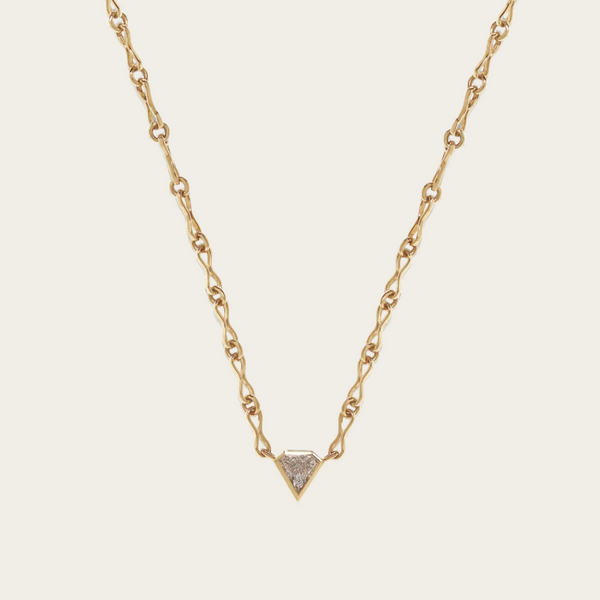 Azlee Shield Diamond Handmade Chain Necklace