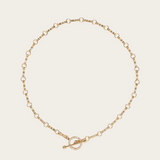 Azlee 16" Large Motif Double Link Pave Toggle Chain