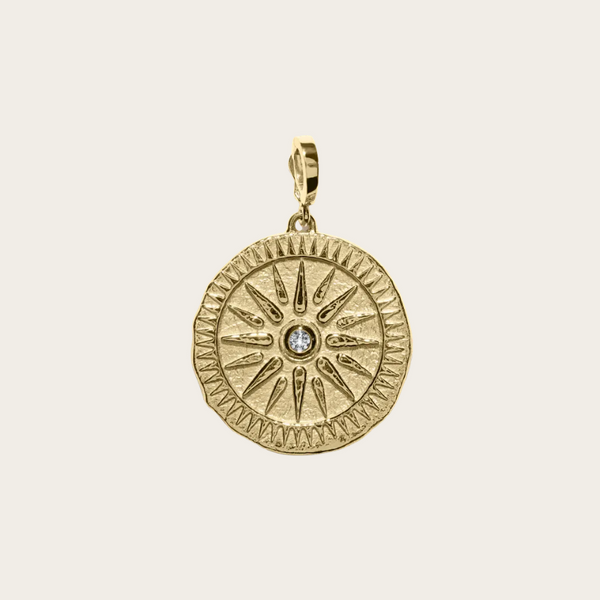 Azlee Large Sunburst Coin Charm