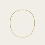 Azlee Gold Bar and Diamond Tennis Necklace