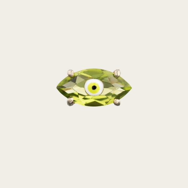 Bea Bongiasca Big Marguise Green Earring