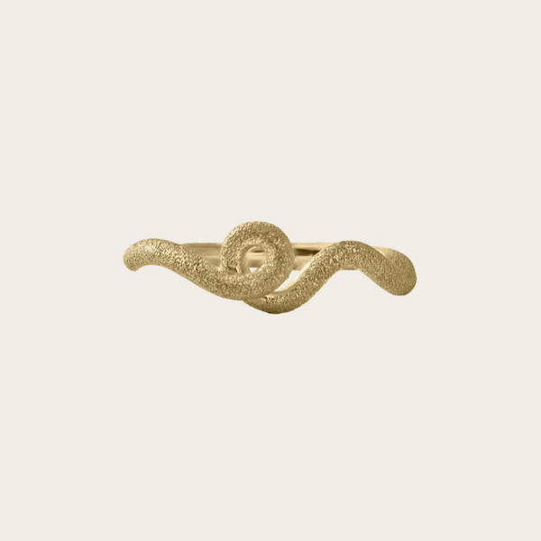 Bea Bongiasca Wave Ring with Diamond Finish