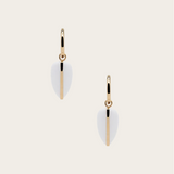 By Pariah Pebble Earrings with White Agate