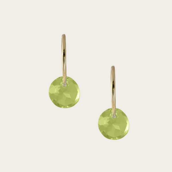 By Pariah Gem Hoops with Peridot