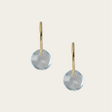 By Pariah Gem Hoops with Blue Topaz