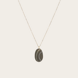 CVC Stones POPPY Necklace / grey stone with a white vein