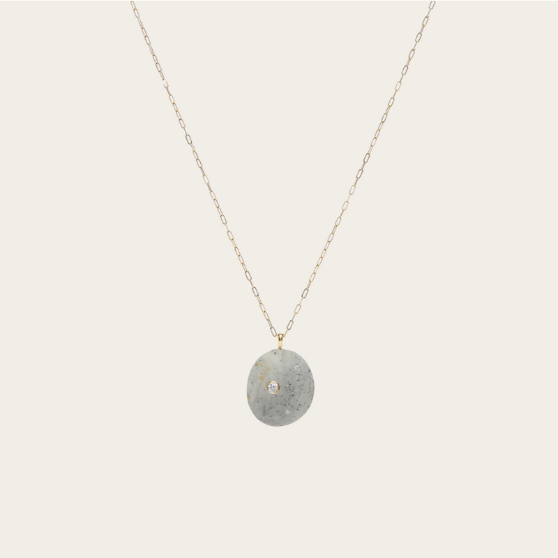 CVC Stones SARDEGNA Necklace / light grey stone