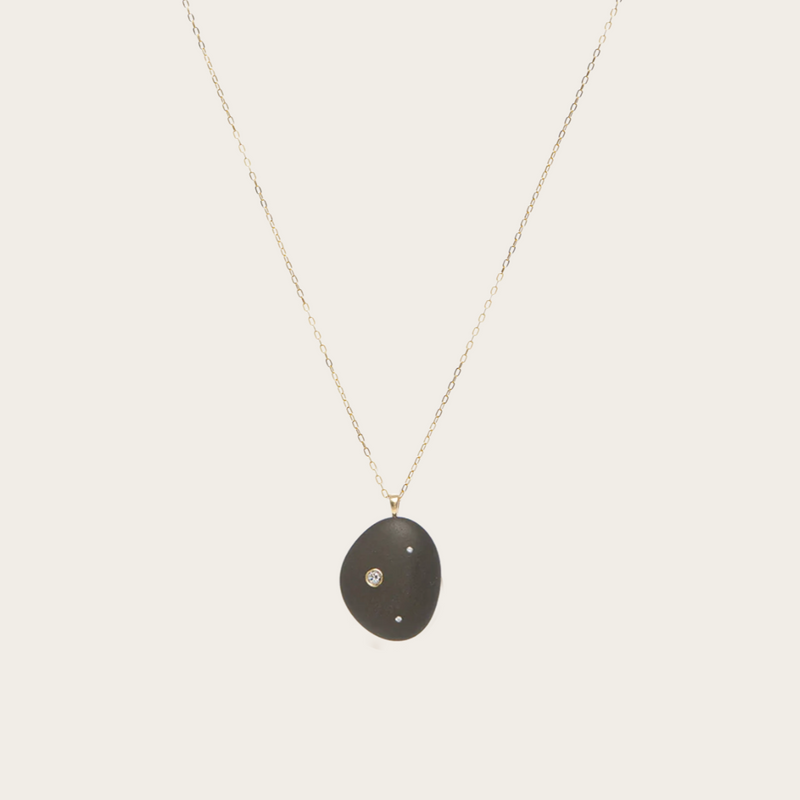 CVC Stones VELVET Necklace / black stone