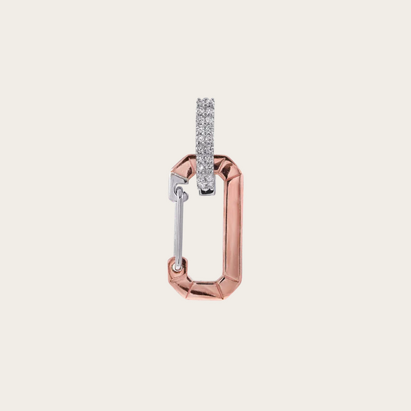 Eera Light Pink Small Chiara Metallic Diamond Earring