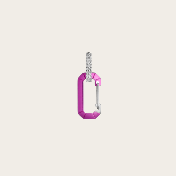 Eera Fuchsia Small Chiara Metallic Diamond Earring