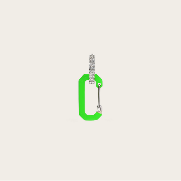 Eera Green Fluo Small Chiara Diamond Earring
