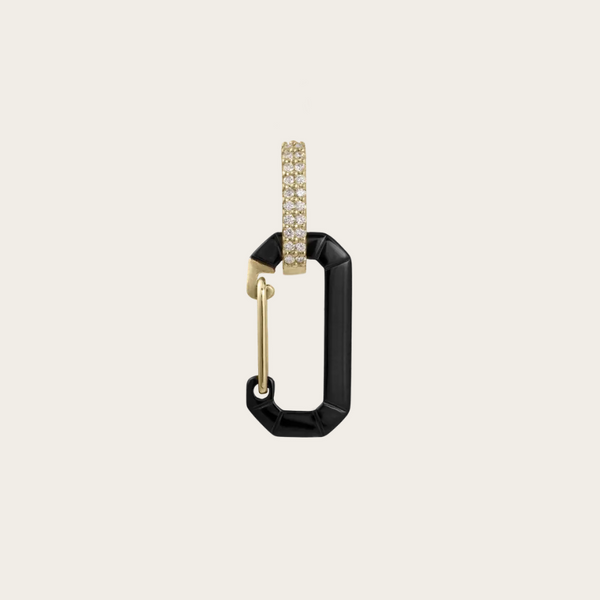 Eera Black Small Chiara Diamond Earring