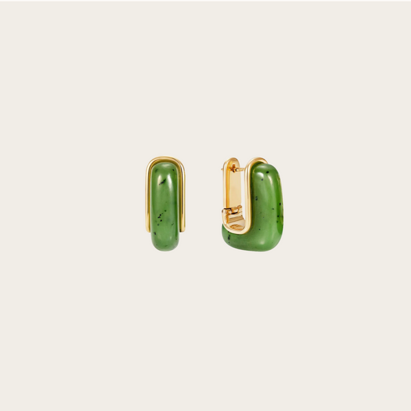 Fernando Jorge Oblong Small Nephrite Jade Earrings