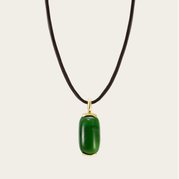 Fernando Jorge Oblong Small Nephrite Jade Pendant