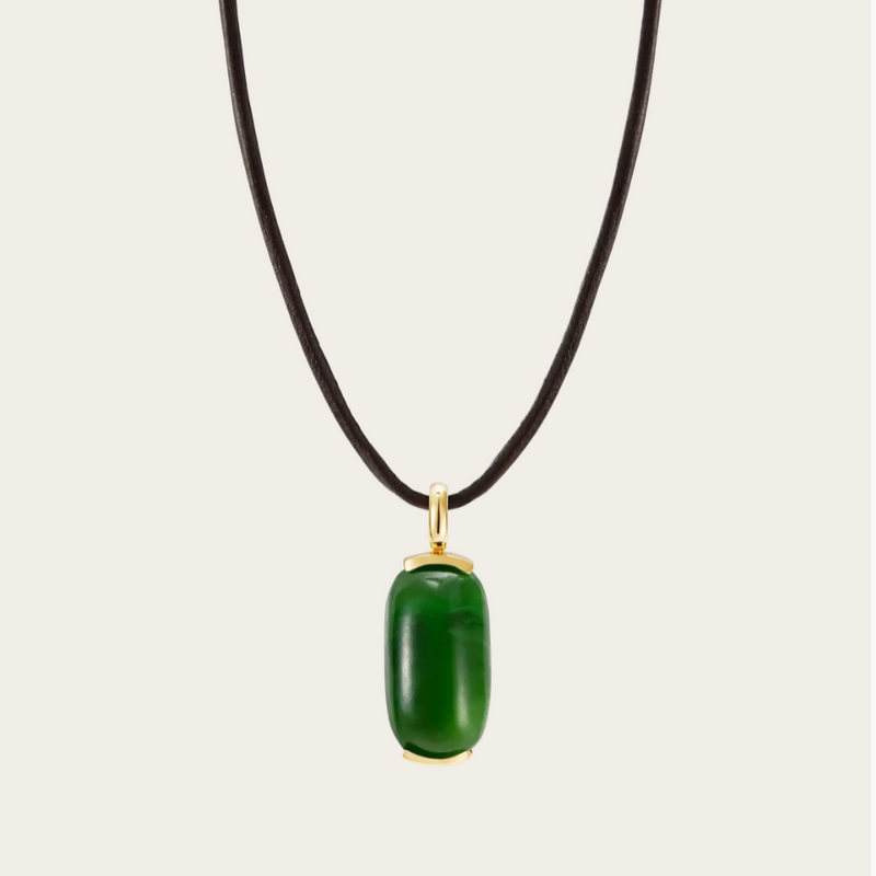Fernando Jorge Oblong Small Nephrite Jade Pendant