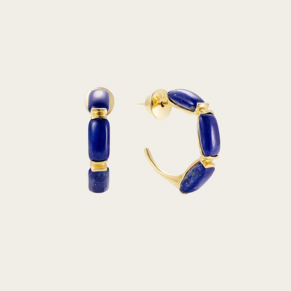 Fernando Jorge Oblong Small Lapis Lazuli Hoops