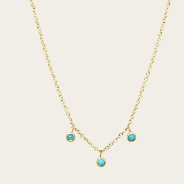 Jennifer Meyer 3 Turquoise Dangle Necklace