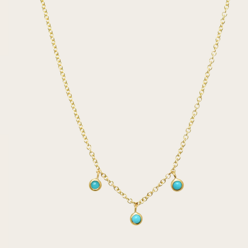 Jennifer Meyer 3 Turquoise Dangle Necklace