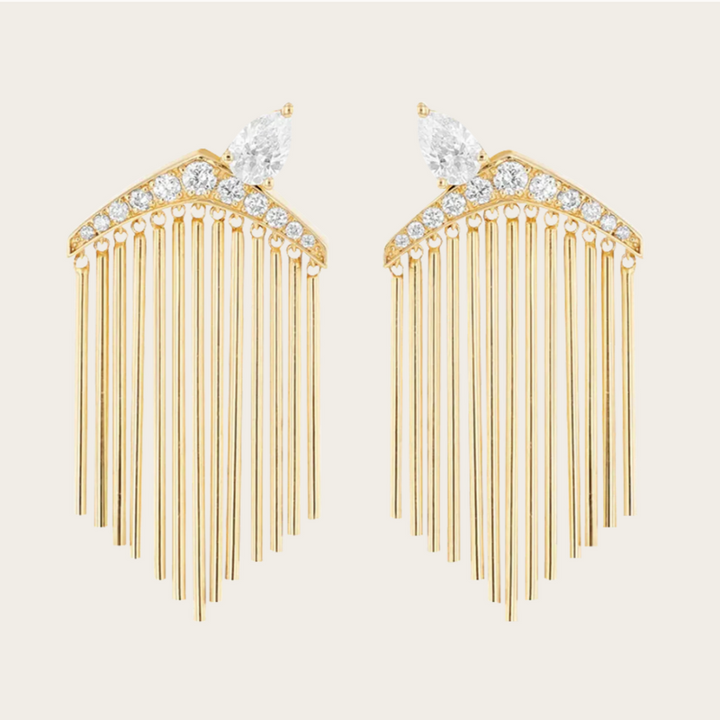 Joanna Dahdah Short Fringe Earrings