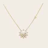 Joanna Dahdah White Enamel Diamonds Around Small Mila Sun Necklace
