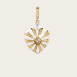 Joanna Dahdah White Enamel Large Mila Heart Charm