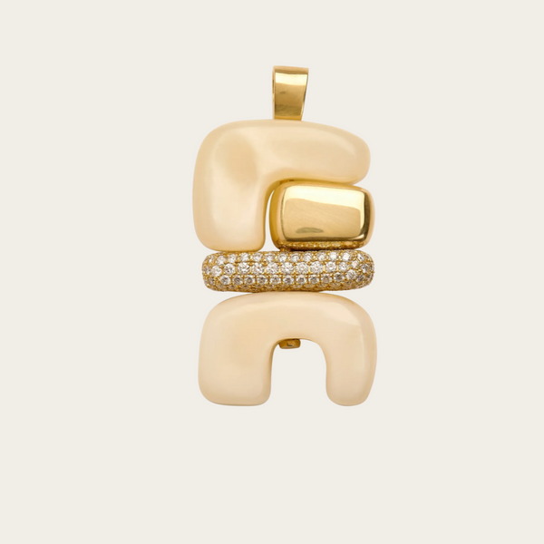 Joelle Kharrat MOP Water 2G-3D Totem Pendant