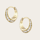 Lizzie Mandler Small Diamond Crescent Hoop